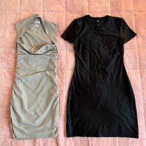 Aritzia Black and Gray Mini Dress Duo